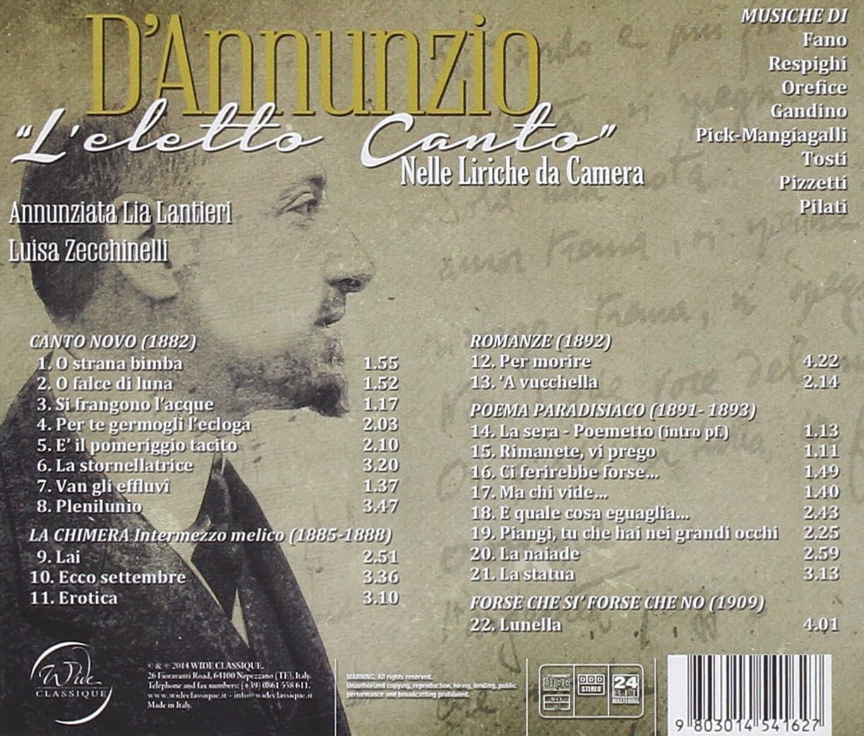 D'annunzio: L'eletto Canto
