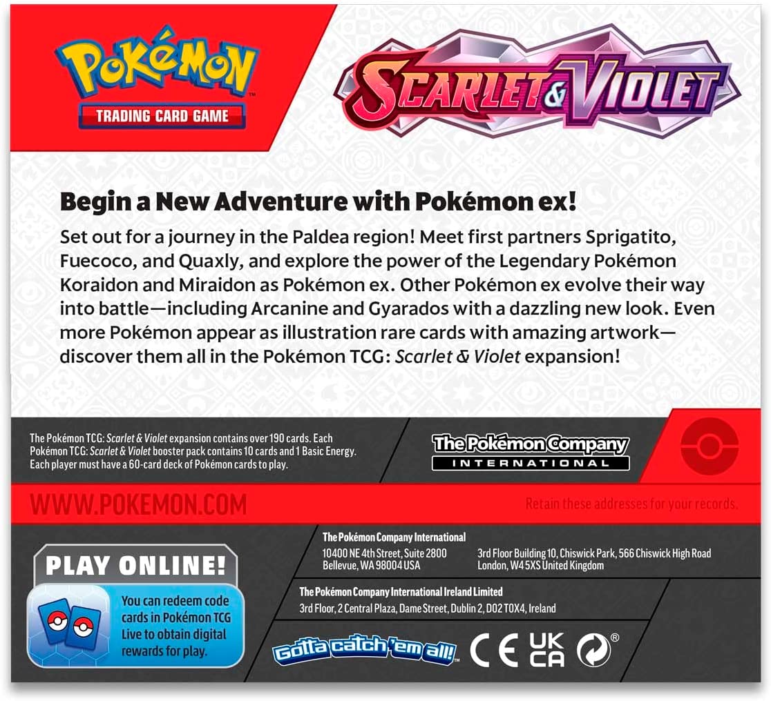 Pokémon TCG: Scarlet and Violet Booster Display Box (36 Booster Packs) & TCG: Scarlet and Violet Elite Trainer Box - Miraidon (1 Full Art Promo Card, 9 Boosters and Premium Accessories