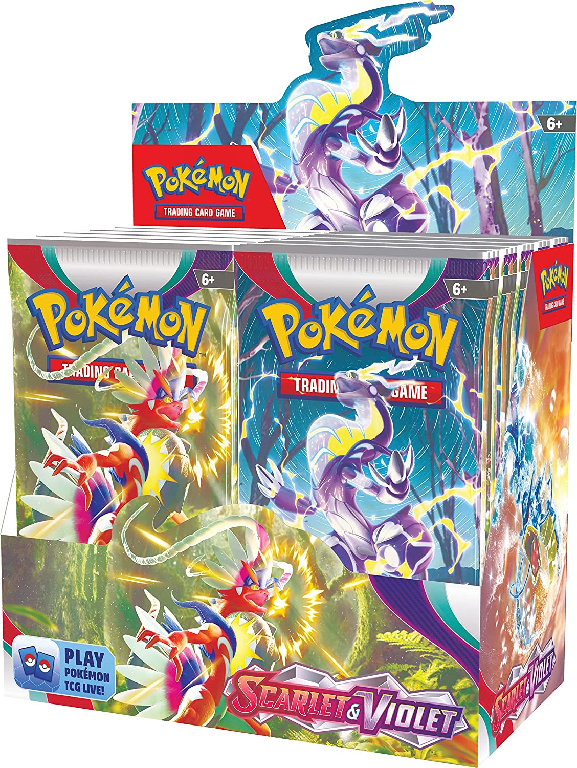 Pokémon TCG: Scarlet and Violet Booster Display Box (36 Booster Packs) & TCG: Scarlet and Violet Elite Trainer Box - Miraidon (1 Full Art Promo Card, 9 Boosters and Premium Accessories