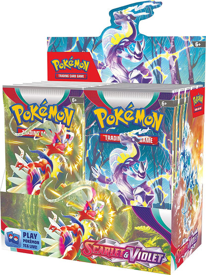 Pokémon TCG: Scarlet and Violet Booster Display Box (36 Booster Packs) & TCG: Scarlet and Violet Elite Trainer Box - Miraidon (1 Full Art Promo Card, 9 Boosters and Premium Accessories