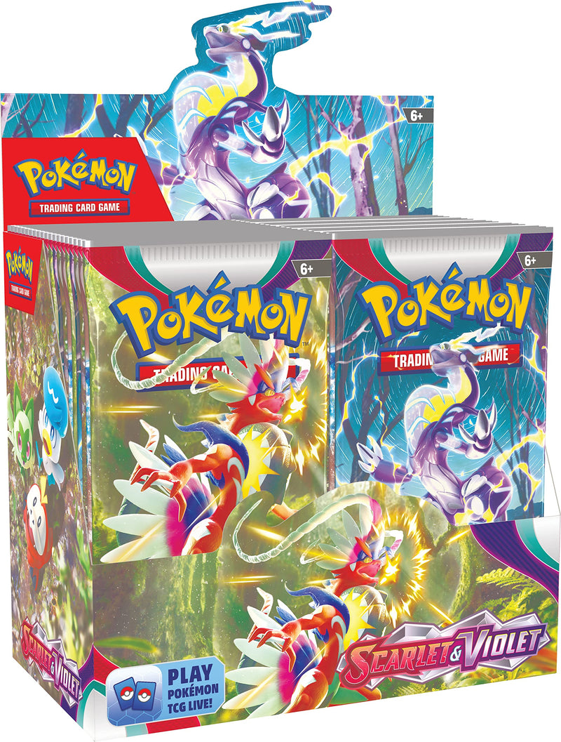 Pokémon TCG: Scarlet and Violet Booster Display Box (36 Booster Packs) & TCG: Scarlet and Violet Elite Trainer Box - Miraidon (1 Full Art Promo Card, 9 Boosters and Premium Accessories