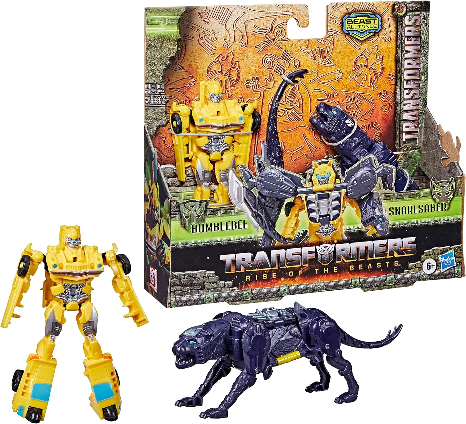 Transformers: Aufstieg der Bestien, Beast Alliance, Beast Combiner 2er-Pack Bumblebee Spielzeug zum Film, ab 6, 12,5 cm