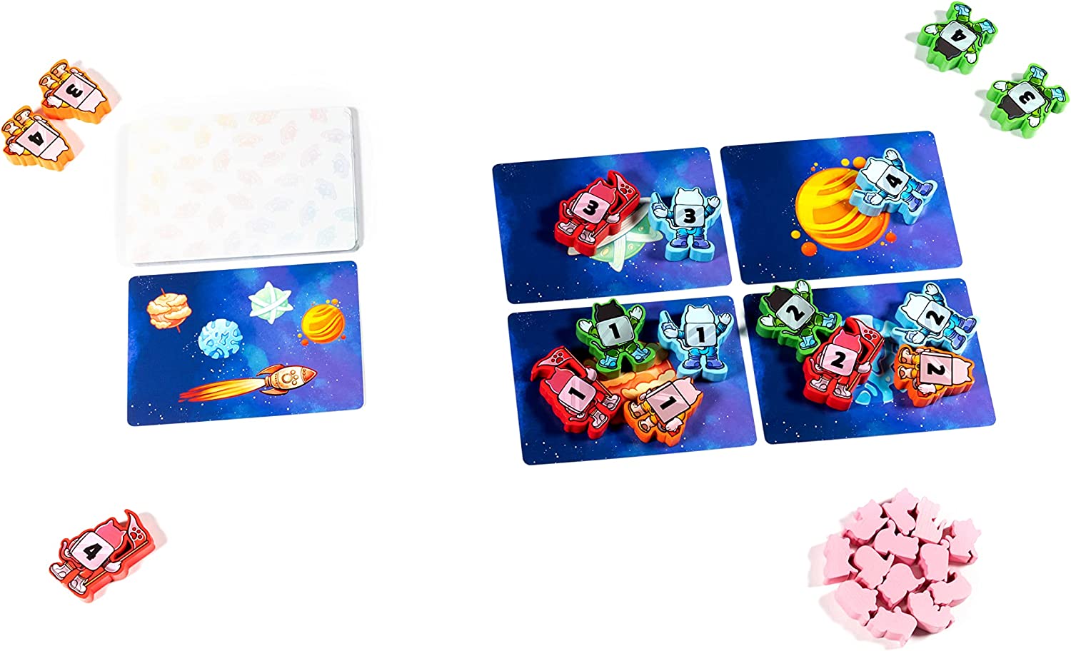 Catstronauts - Fast Paced Cat Themed Card & Meeple Placement Game