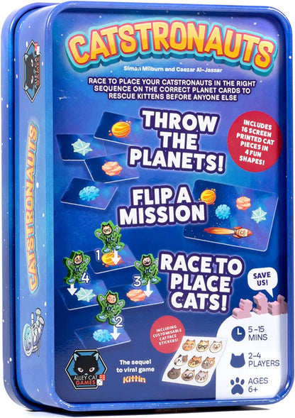 Catstronauts - Fast Paced Cat Themed Card & Meeple Placement Game
