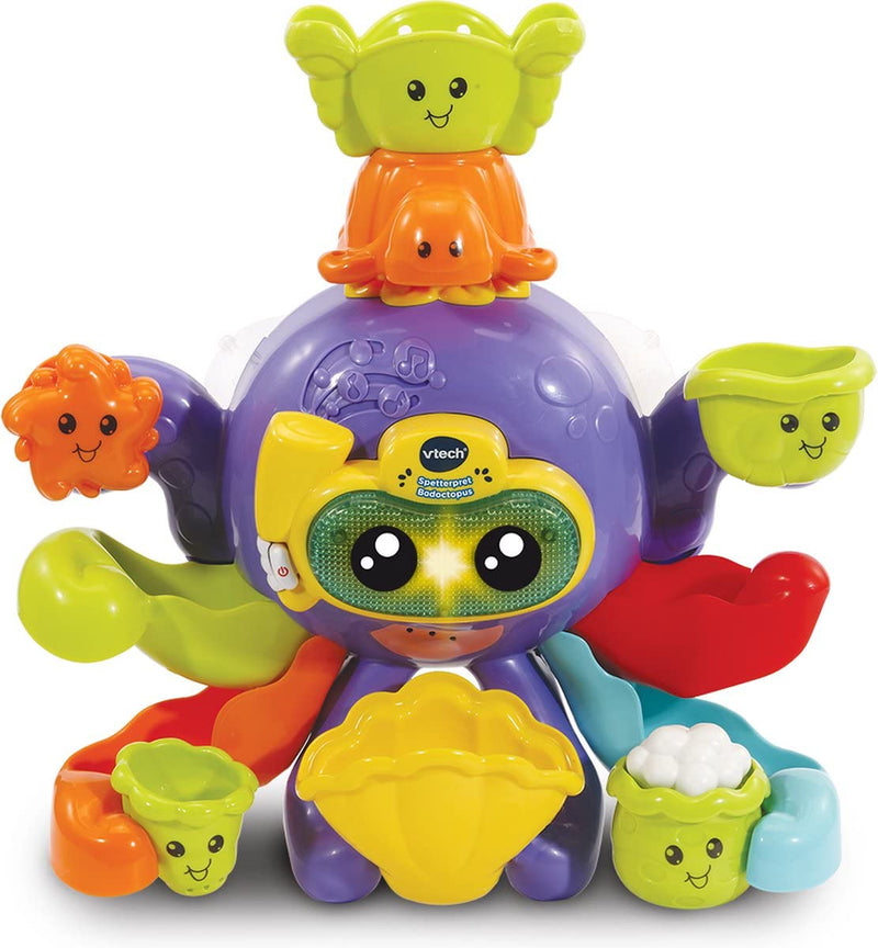 VTech 80-555223 Spetterpret Badoctopus - Badspeelgoed - Rustgevende Melodietjes - Gezonden Liedjes - 1 tot 5 Jaar