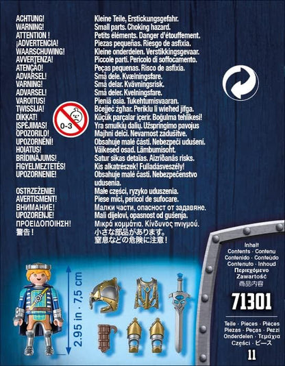 Playmobil 71301 Novelmore Knights - Arwynn with Invincibus, castle, knights, toy knights, knight rider, medieval, armour, knights playset for Children Ages 4+