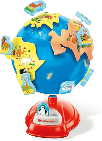 Clementoni - 56144 - Education - My First Globe - Interactive Globe For Children 3 Years, French Language, Dutch Language, Educational Globe, Learning Geography, Made in Italy
