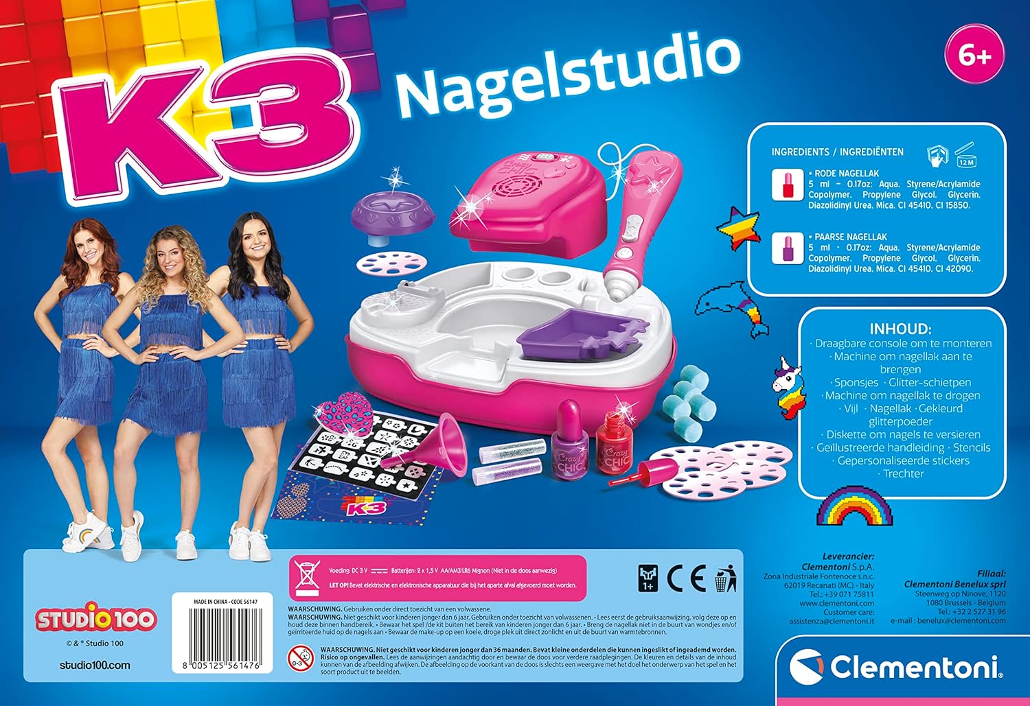 Clementoni Kleuren & Knutselen, K3 - Nagelstudio, 6-10 jaar - 56147