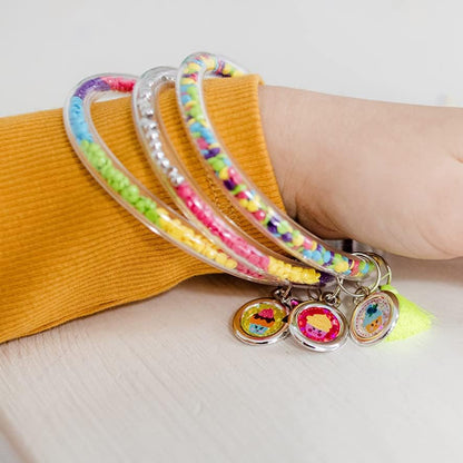 Totum-21198 Kit Creativo Pulseras tubulares con Glitter 18x27x4, Multicolor (Tailor Made Essentials BV 21198