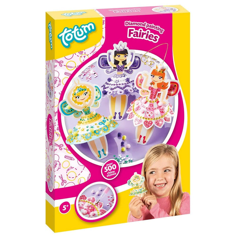 Totum -29811 Creative Kit Decorate Fairies with Paint and Diamonds 13x19x4, Multicolor (Tailor Made Essentials BV 29811
