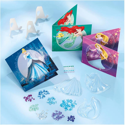 Totum Disney Princess - Glitter Shaker Cards Set, Arts and Crafts Kit for Boys and Girls Ages 3+