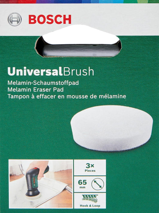 Bosch Melamine Eraser Pad for Electric Cleaning Brush UniversalBrush (3 Pieces Included, in Carton Packaging