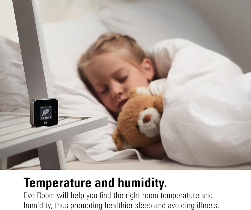 Eve Room - Indoor air quality sensor to monitor air quality (VOC), temperature & humidity, Apple HomeKit technology, Bluetooth, Thread