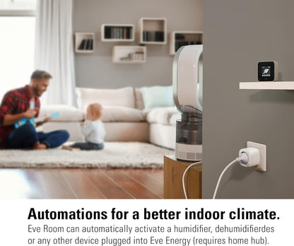 Eve Room - Indoor air quality sensor to monitor air quality (VOC), temperature & humidity, Apple HomeKit technology, Bluetooth, Thread