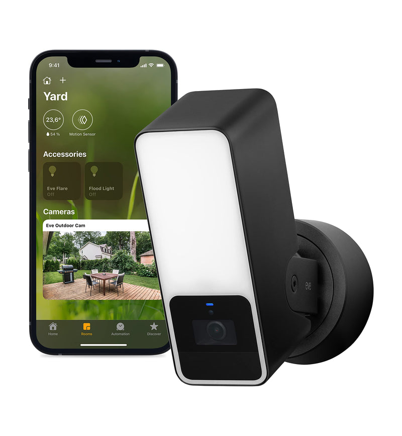 Eve - Outdoor Cam - Secure Floodlight Camera With Apple Homekit Secure Video Technology