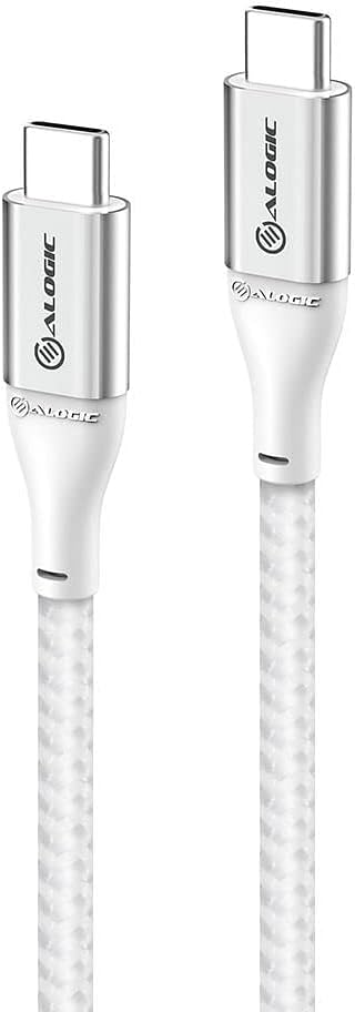 Alogic - Ultra USB-C to USB-C cable 5A/480Mbps - Silver (Length: 30 cm