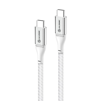 Alogic - Ultra USB-C to USB-C cable 5A/480Mbps - Silver (Length: 30 cm