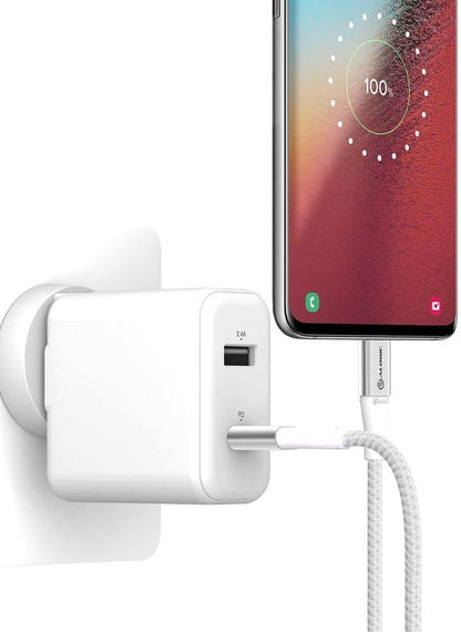 Alogic - Ultra USB-C to USB-C cable 5A/480Mbps - Silver (Length: 30 cm