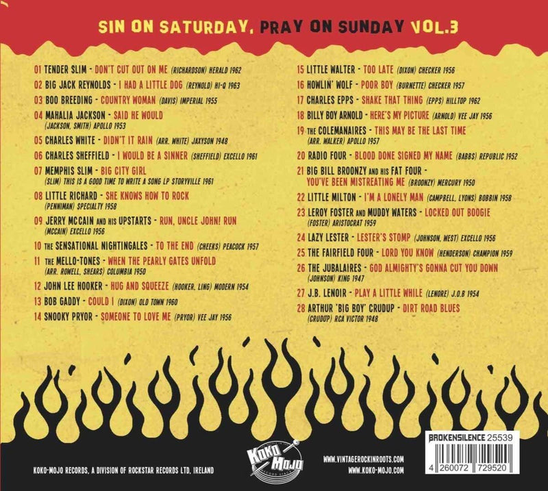 Sin On Saturday, Pray On Sunday: 28 Sizzling Slabs of Rhythm & Blues and Gospel - Volume 3