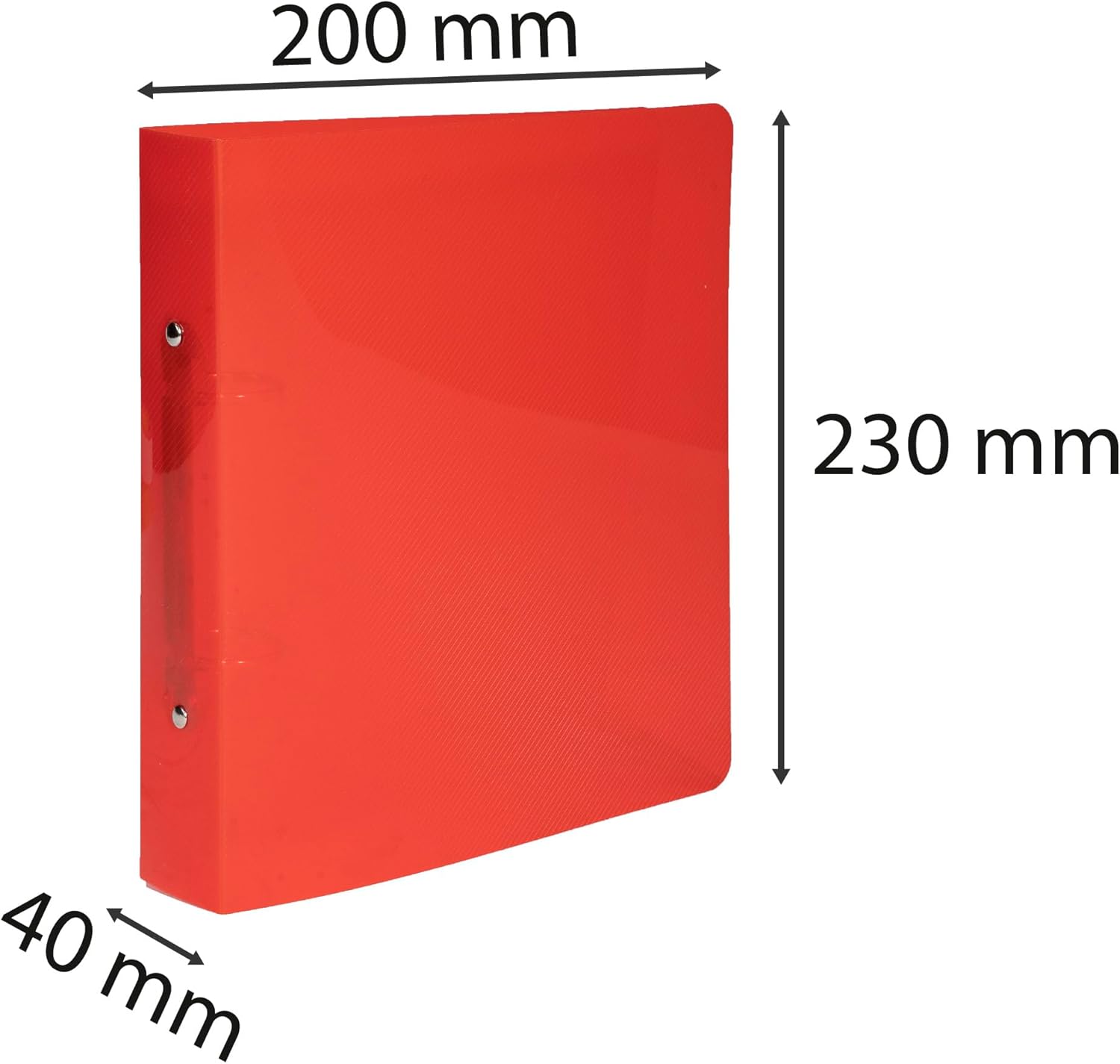 Exacompta - Ref. 998X - Flexible PP Crystal binder - 2 round rings diameter 30 mm - Spine 40 mm - External dimensions: 23x20 cm - Format to be filed A5 - Single unit (Assorted color) FORMAT A5 - A L'UNITE Soft PP Crystal multi-color