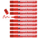 edding 2000 C permanent marker - red - box of 10 - round nib 1.5-3 mm - quick-drying permanent markers - waterproof, smudge-proof - for cardboard, plastic, wood, metal, fabric - marker pen