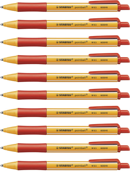 Eco-Friendly Ballpoint Pen - STABILO pointball - Pack of 10