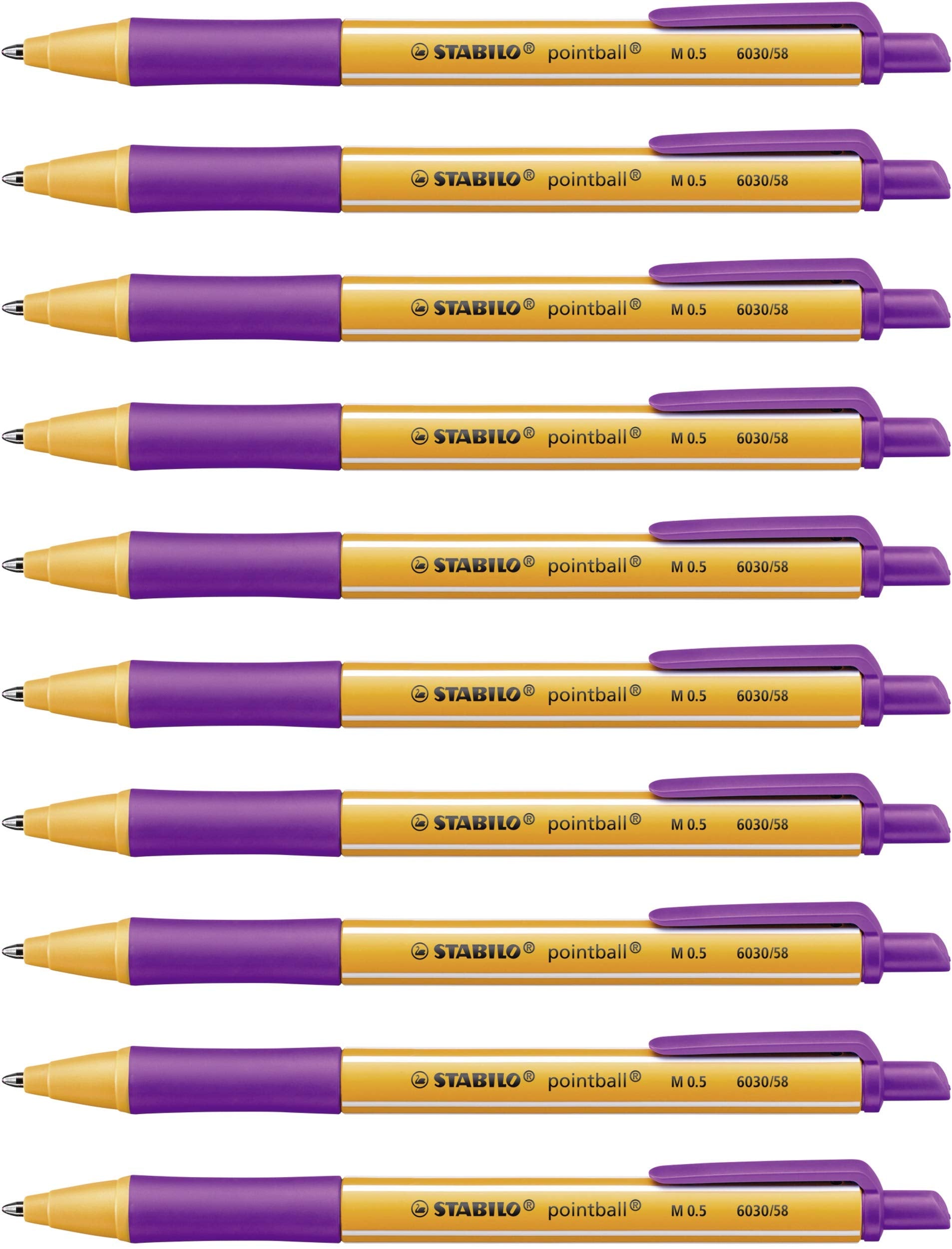 Ballpoint Pen - STABILO pointball - Pack of 10
