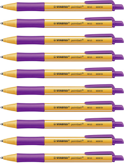 Ballpoint Pen - STABILO pointball - Pack of 10