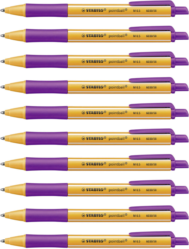 Ballpoint Pen - STABILO pointball - Pack of 10