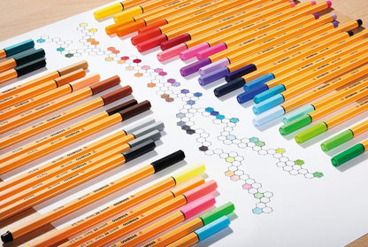 STABILO Fineliner point 88 - Pack of 10 - Rust Red