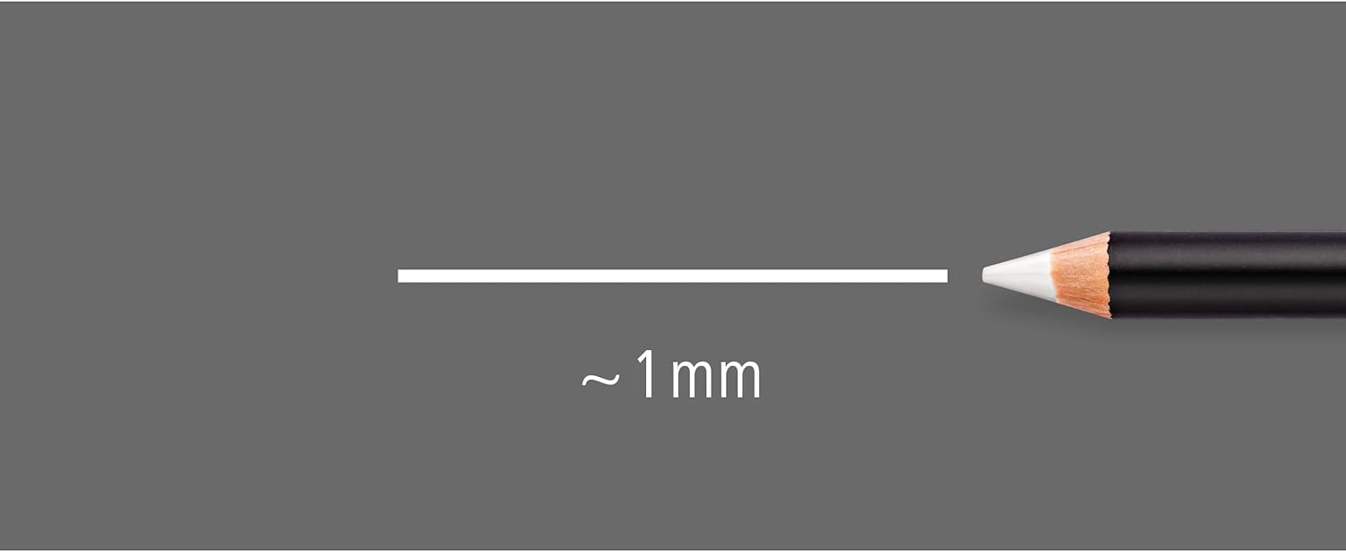 Staedtler 108 20-0 Lumocolor Glasochrom Permanent Dry-Marker Pencil - White (Box of 12