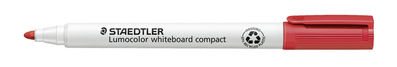 Staedtler Lumocolor Compact 341-2 Whiteboard Marker - Red (Pack of 10) Red 1 count (Pack of 10)