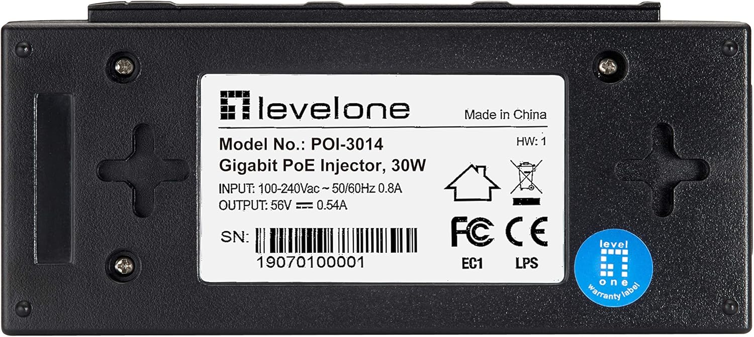 LevelOne POI-3014 Gigabit PoE Injector 30 W