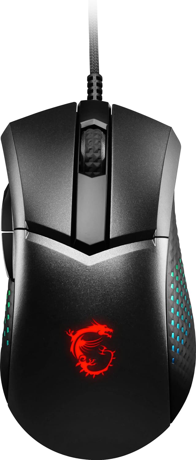 MSI CLUTCH GM51 LIGHTWEIGHT Gaming Mouse - RGB, upto 26000 DPI, 8K Hz Polling, 83g, Frixion Free Cable, Ergonomic design, OMRON Switches, NVIDIA REFLEX, MSI Center