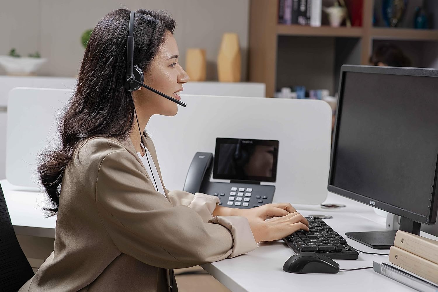 Yealink 1308043 UH34 Dual Microsoft Teams USB-Headset,Black UH34 Binaural