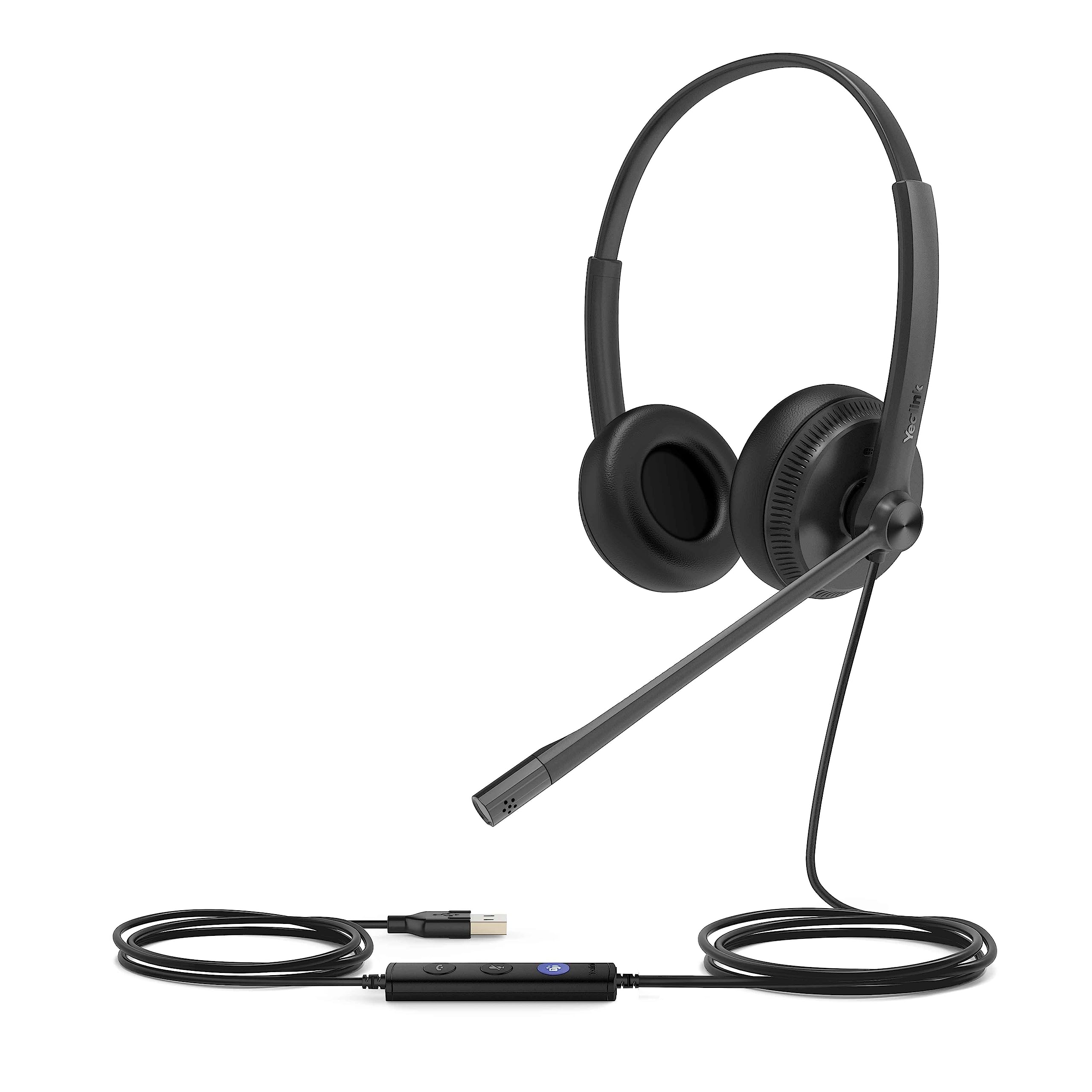 Yealink 1308043 UH34 Dual Microsoft Teams USB-Headset,Black UH34 Binaural