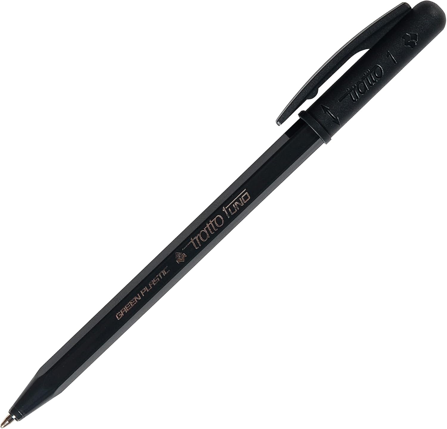 Tratto 93506 Box 50 Pen Black Stretch 1 Green Medium Tip, 1.0Mm