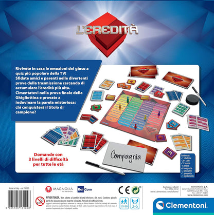 Clementoni - 16105 - Board Game - Legacy - Made in Italy - Board Game, Board Games for The Whole Family