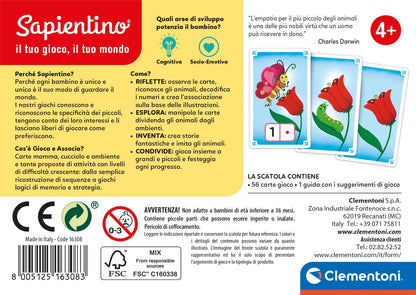Clementoni 16308 Sapientino Associa – Animals – Educational Game 3 Years – Made in Italy, Multicoloured