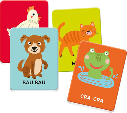 Clementoni - Sapientino Baby Cards That Towards Educational Game 1 Year, Montessori Flashcards-Made in Italy, Italian Color, 16433