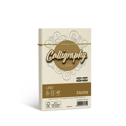 FAVINI A57Q617 Linen Look Paper for Calligraphy