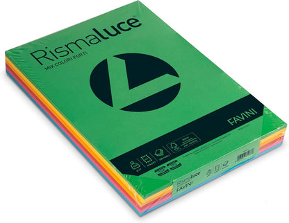 Cartoncino colorato Rismaluce Favini A4 140 g/mq assortiti 6 colori A65X214 (risma200