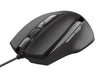 Trust 23650 Voca Comfort Mouse (Wired, 800, 1200, 1600 or 2400 DPI) Black