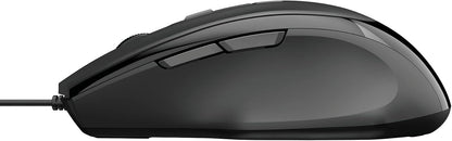 Trust 23650 Voca Comfort Mouse (Wired, 800, 1200, 1600 or 2400 DPI) Black