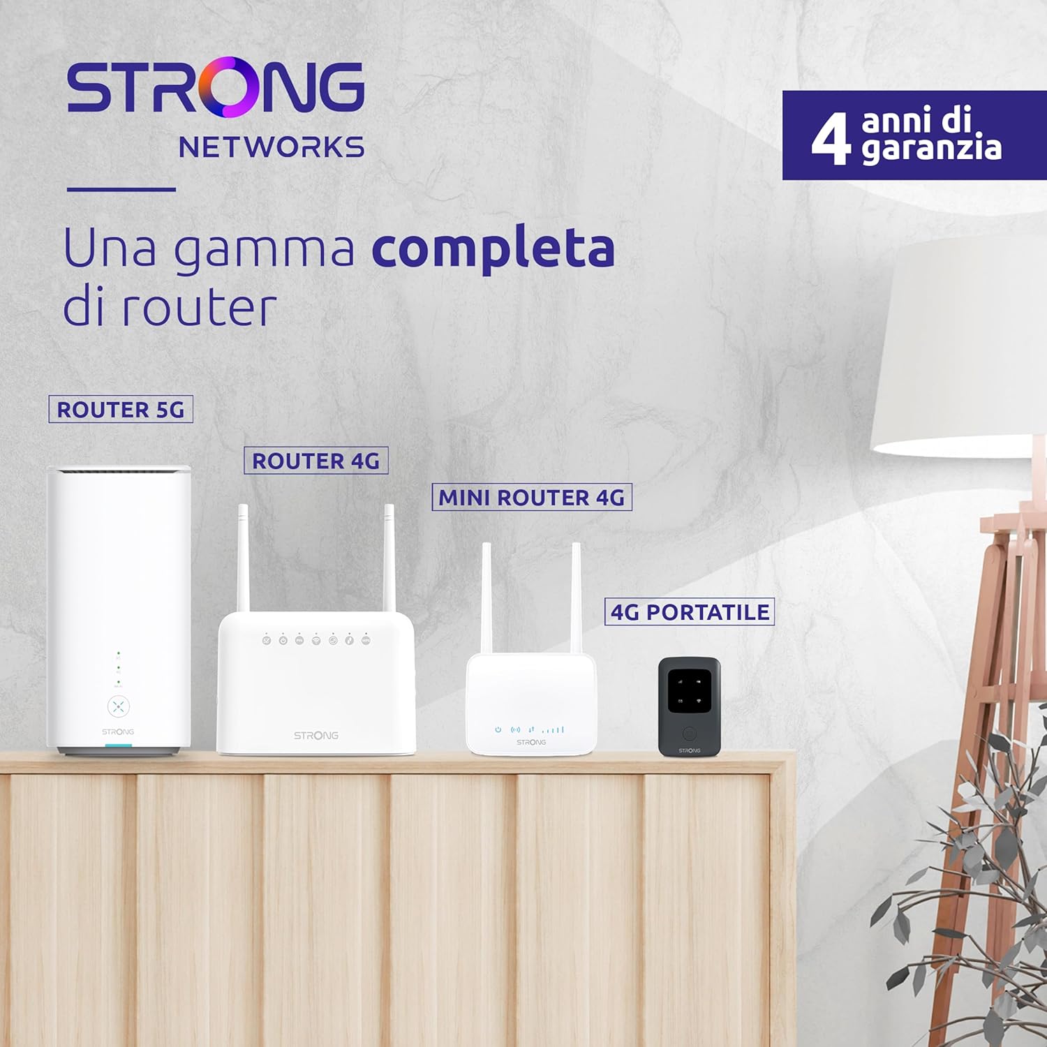 STRONG - Router Wifi 4G LTE 300M - Hasta 150 Mbps 4G/300 Mbps Wifi - 1 Puerto RJ45 - Funciona con Todo Tipo de SIM - Uso Compartido de la Red Móvil - Antenas Desmontables - Fácil de Instalar - Blanco