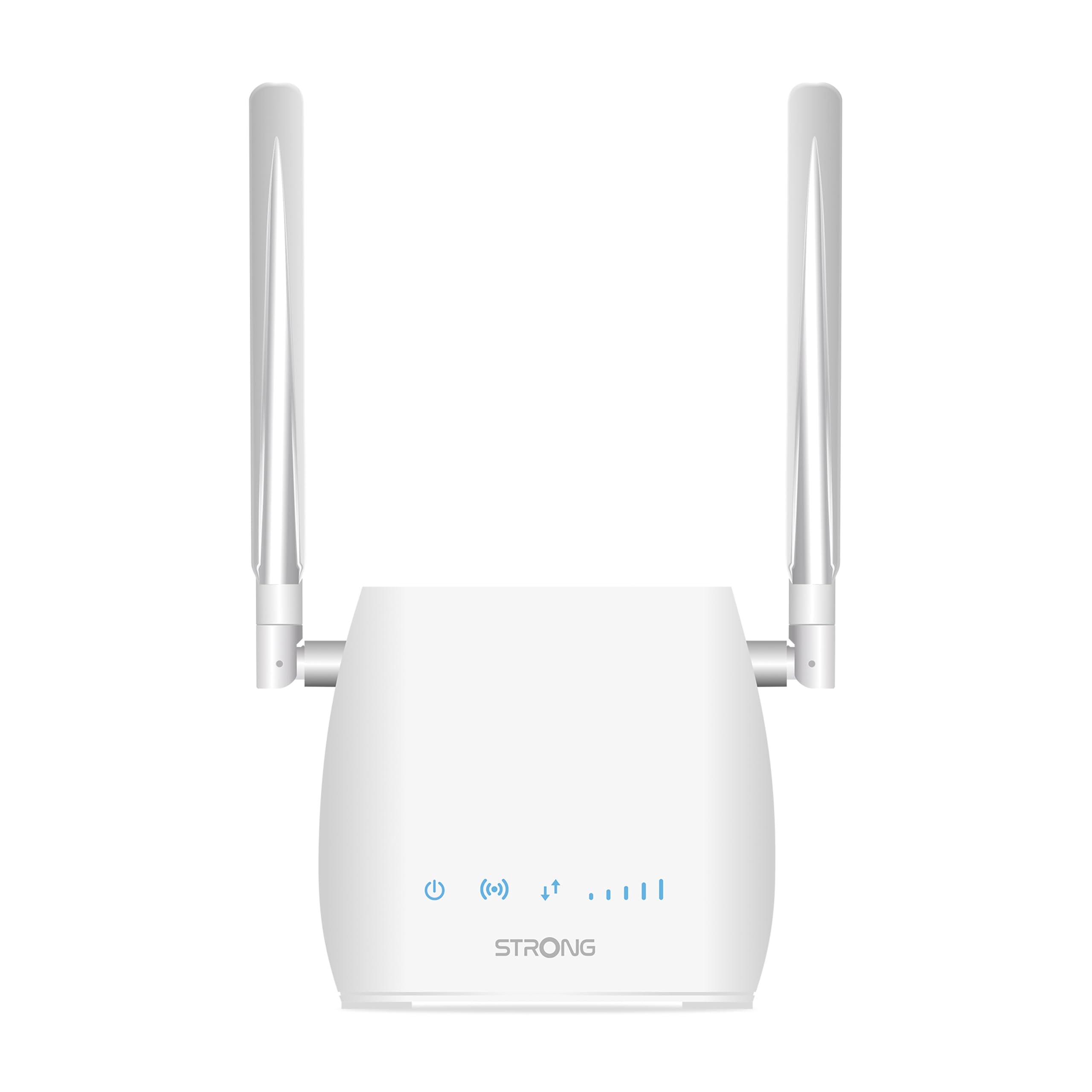 STRONG - Router Wifi 4G LTE 300M - Hasta 150 Mbps 4G/300 Mbps Wifi - 1 Puerto RJ45 - Funciona con Todo Tipo de SIM - Uso Compartido de la Red Móvil - Antenas Desmontables - Fácil de Instalar - Blanco
