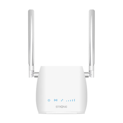 STRONG - Router Wifi 4G LTE 300M - Hasta 150 Mbps 4G/300 Mbps Wifi - 1 Puerto RJ45 - Funciona con Todo Tipo de SIM - Uso Compartido de la Red Móvil - Antenas Desmontables - Fácil de Instalar - Blanco