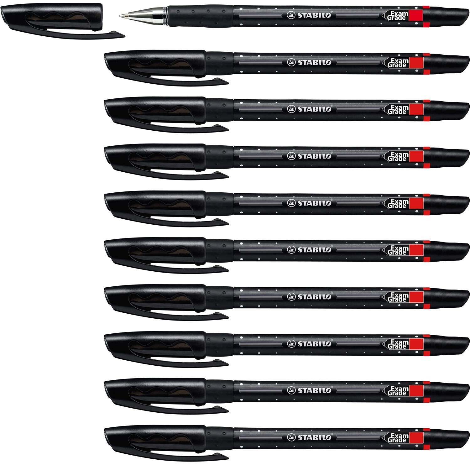 STABILO Ballpoint Exam Grade Black Box of 10