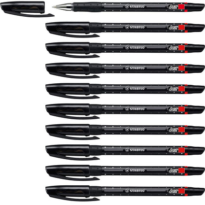 STABILO Ballpoint Exam Grade Black Box of 10
