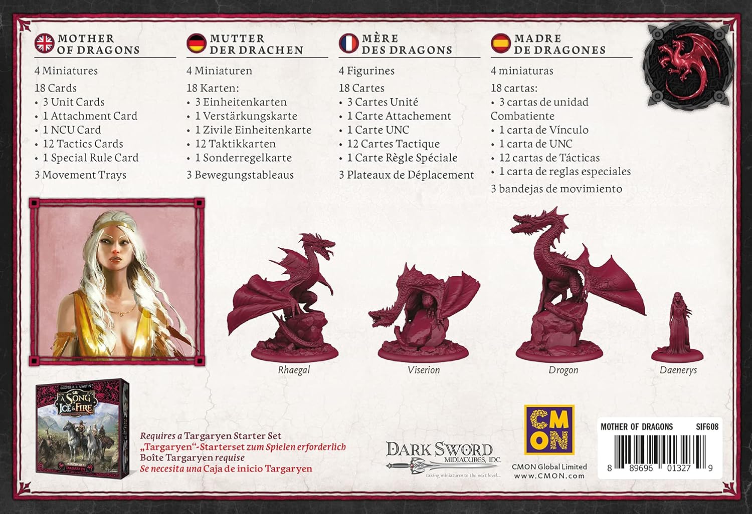 CMON Asmodee A Song of Ice & Fire - Mother of the Dragons | Expansion | Tabletop | 2 Players | From 14+ Years | 45+ Minutes | German | Multilingual
